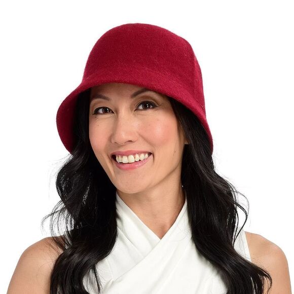 Tahari Fuzzy Knit Packable Bucket Hat - Picture 1 of 7